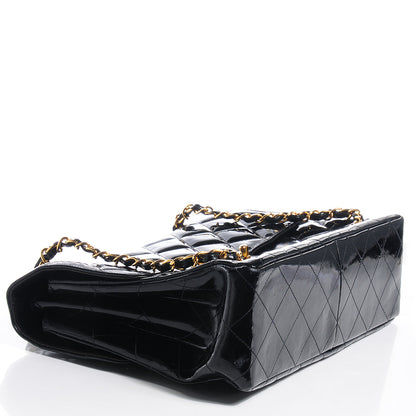 Chanel Patent Quilted Jumbo Double Sided Flap Black 4 of 8