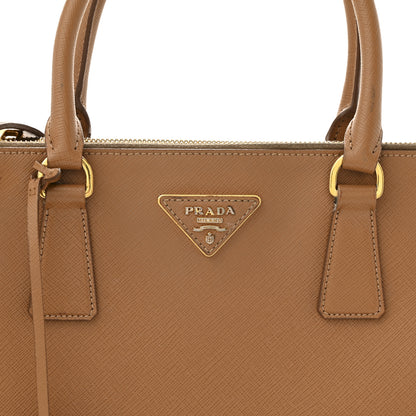 Prada Saffiano Medium Galleria Double Zip Tote Caramel 8 of 15