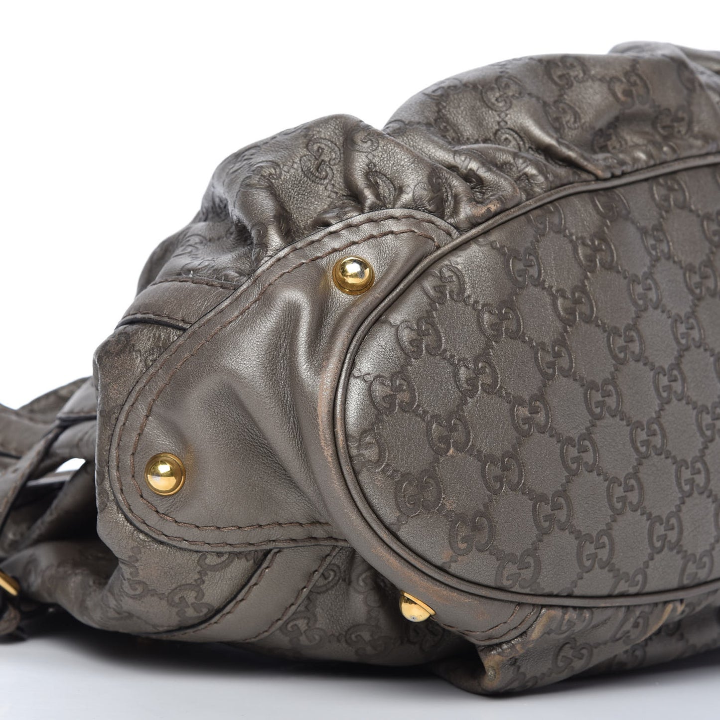 Guccissima Medium Jockey Tote Grey