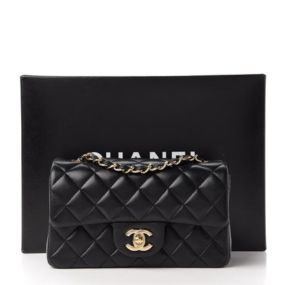 Chanel Lambskin Quilted Mini Rectangular Flap Black 11 of 11
