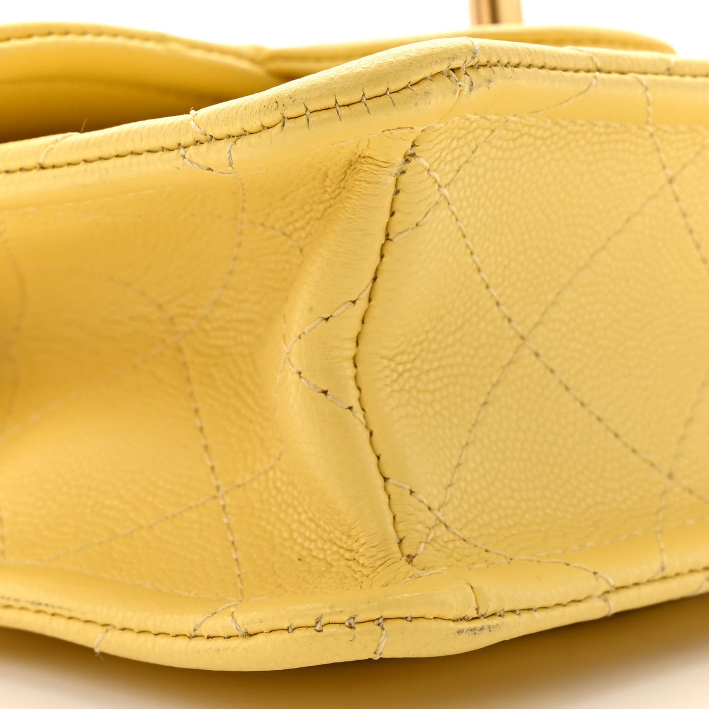 Caviar Quilted Mini Sweet Classic Flap Yellow