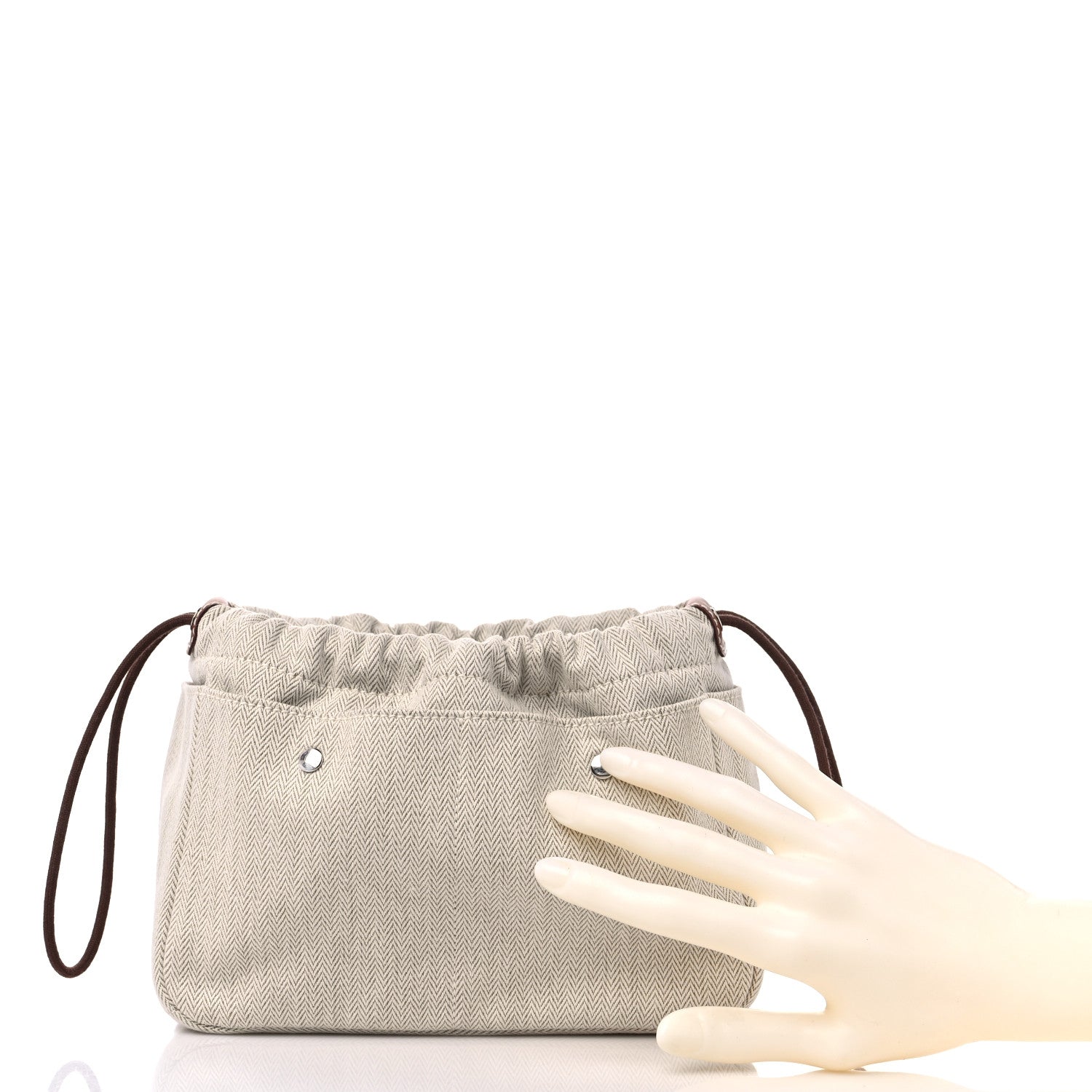 Hermes Canvas Barenia Fourbi 20 PM Pouch Naturel Fauve 2 of 8