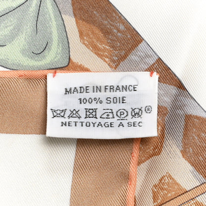 Hermes Silk Hermes Story Scarf 90 White Beige Multicolor 3 of 9
