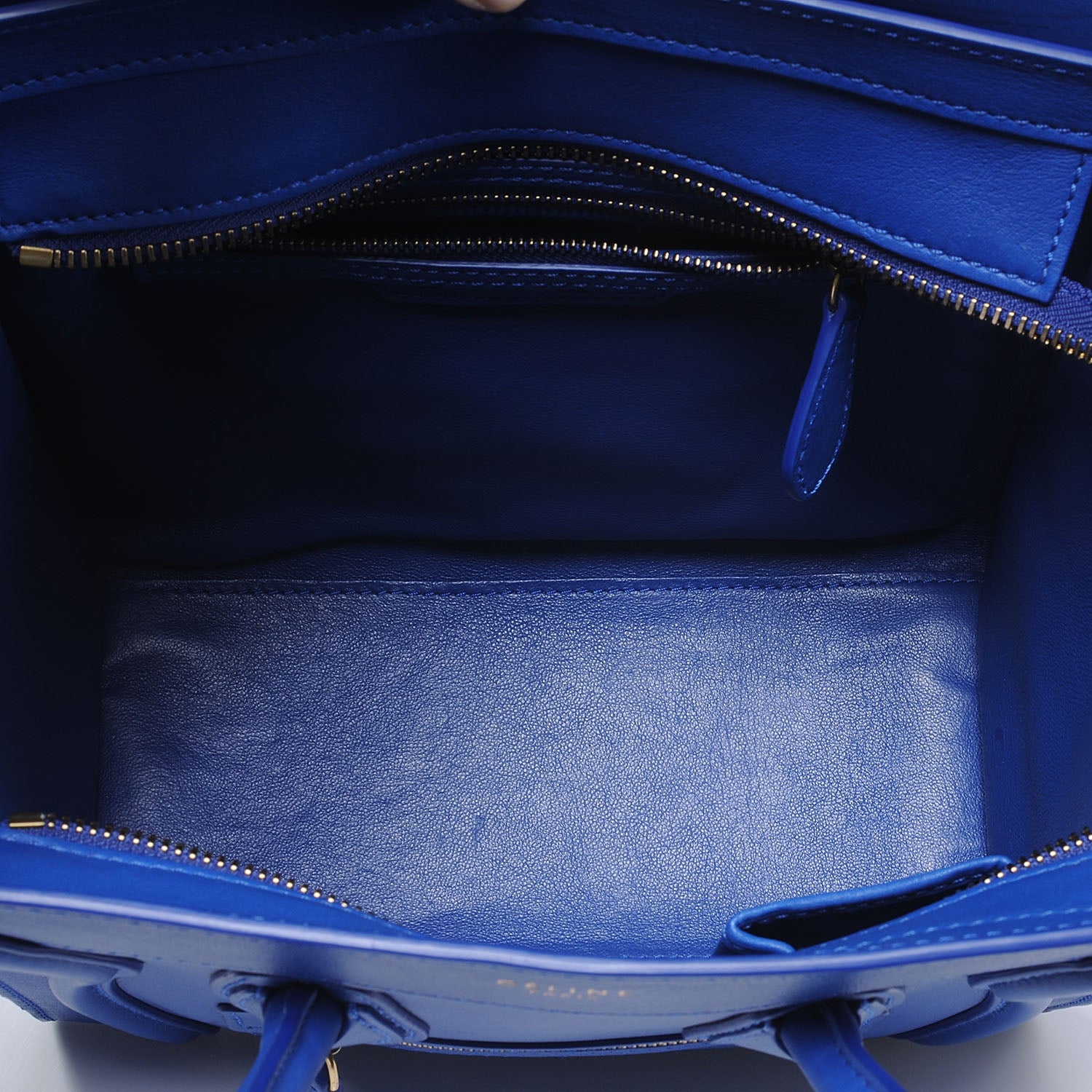 Celine Smooth Calfskin Micro Luggage Bag Cobalt Royal Blue 5 of 8