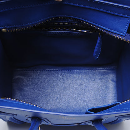 Celine Smooth Calfskin Micro Luggage Bag Cobalt Royal Blue 5 of 8