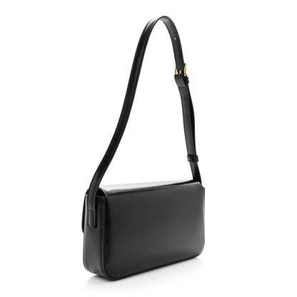 Celine Shiny Calfskin Triomphe Shoulder Bag Black 3 of 10