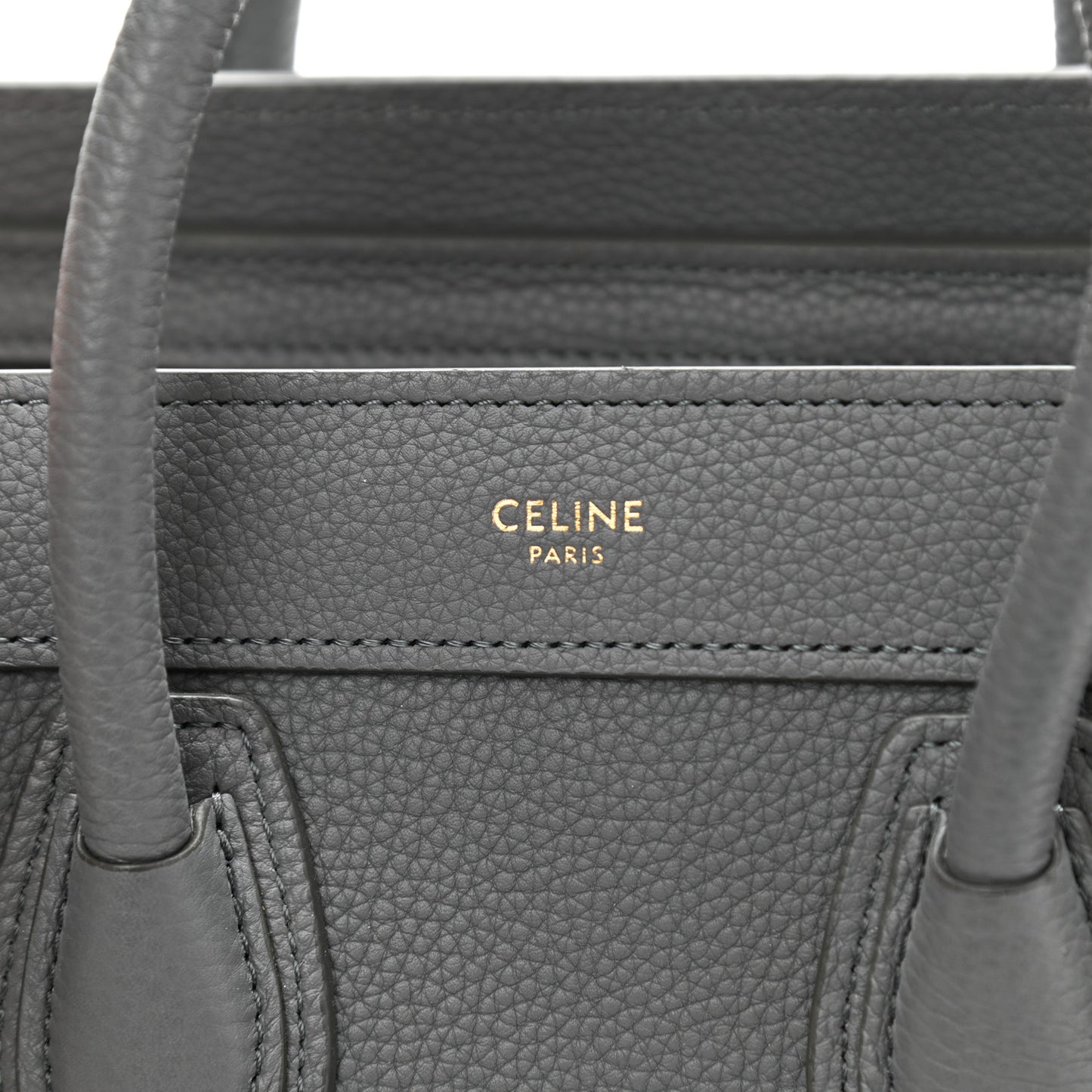 Baby Drummed Calfskin Nano Luggage Kohl