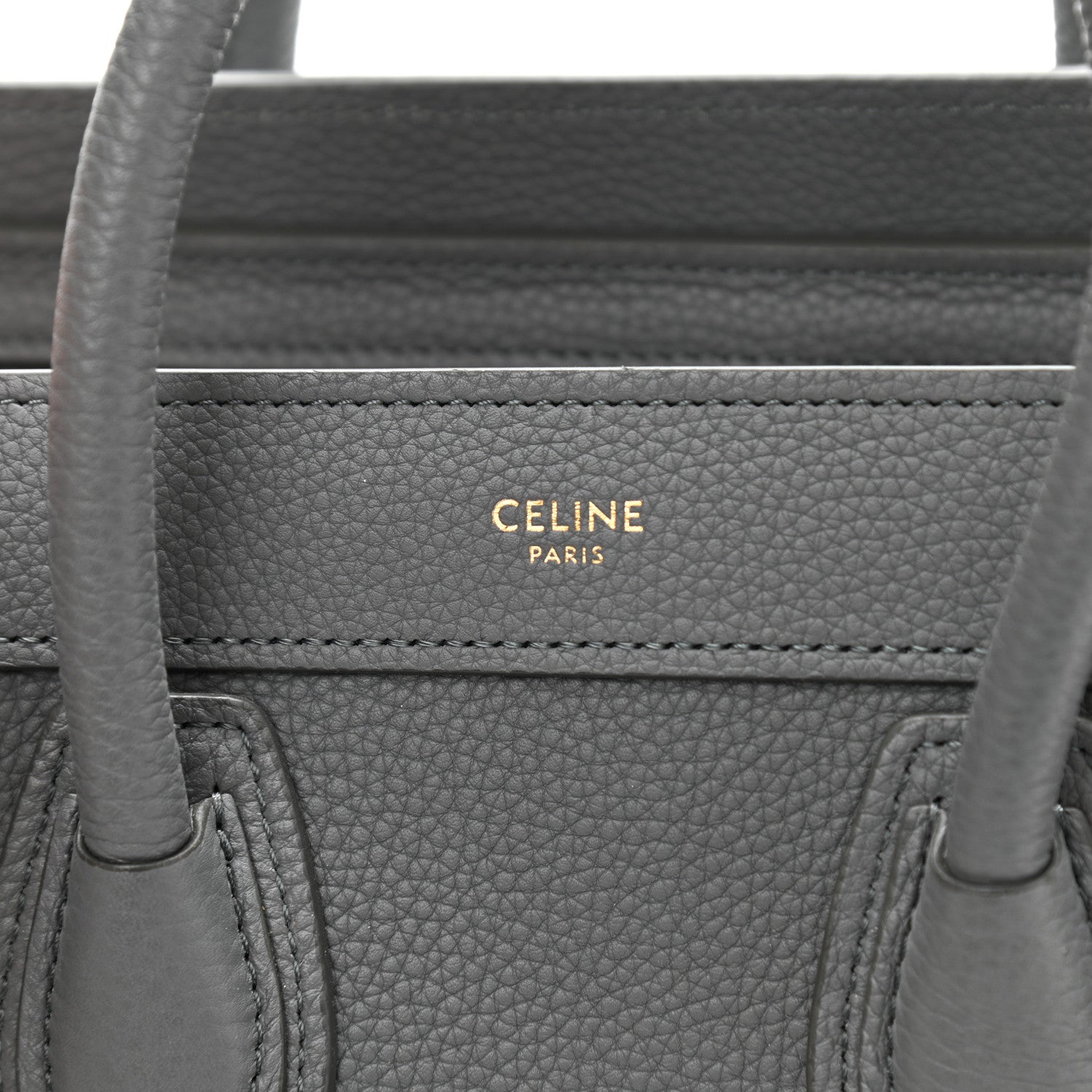 Celine Baby Drummed Calfskin Nano Luggage Kohl 7 of 12