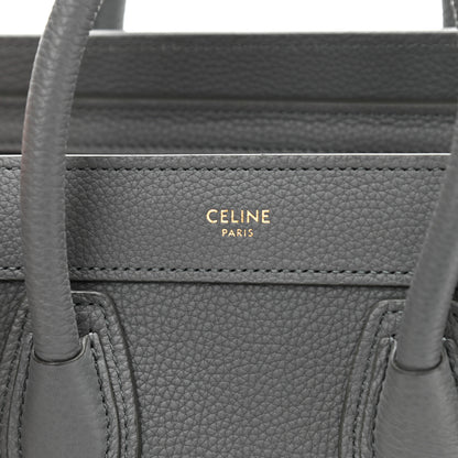 Celine Baby Drummed Calfskin Nano Luggage Kohl 7 of 12