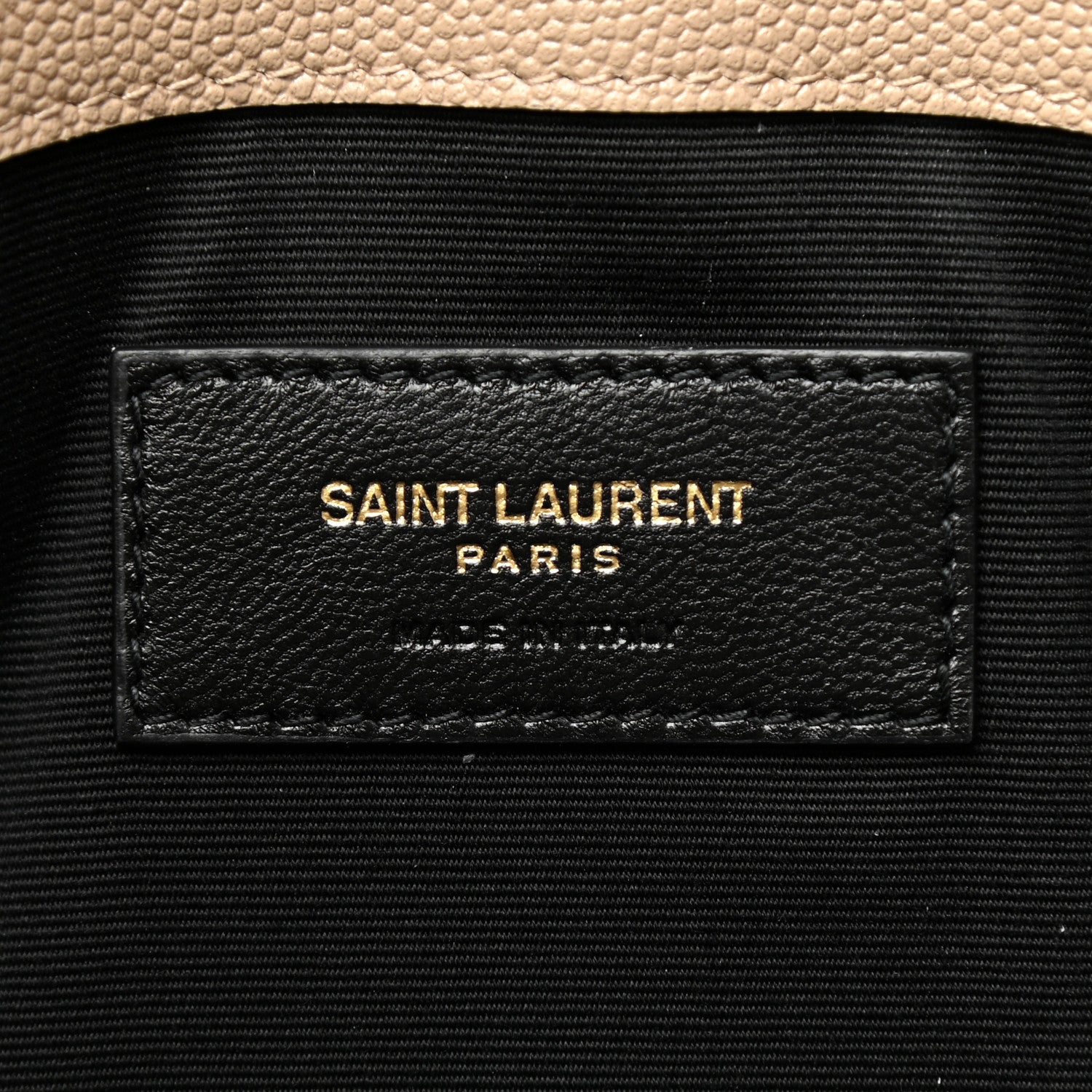 Saint Laurent Grain De Poudre Uptown Pouch Dark Latte 6 of 7