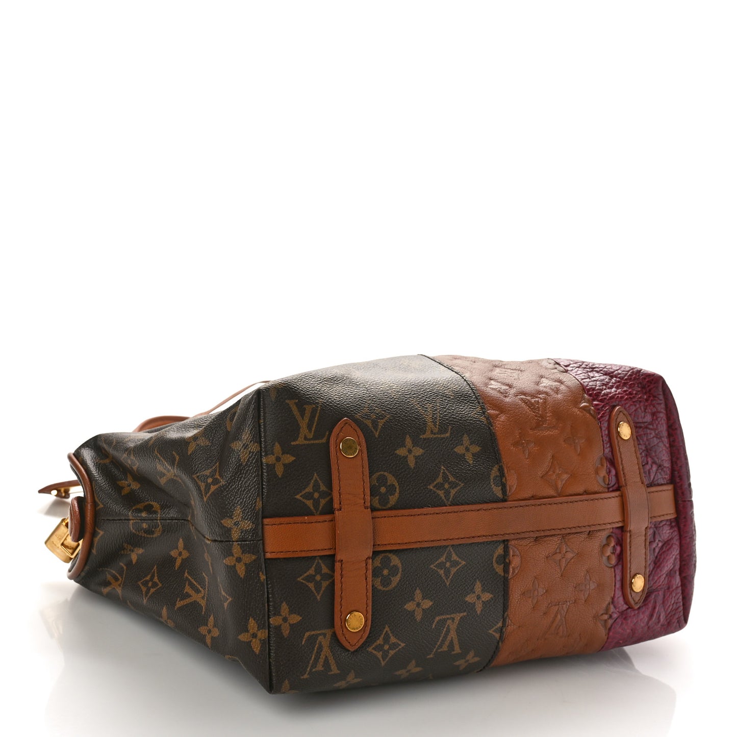 LOUIS VUITTON Monogram Stripes Medium Bag Bordeaux