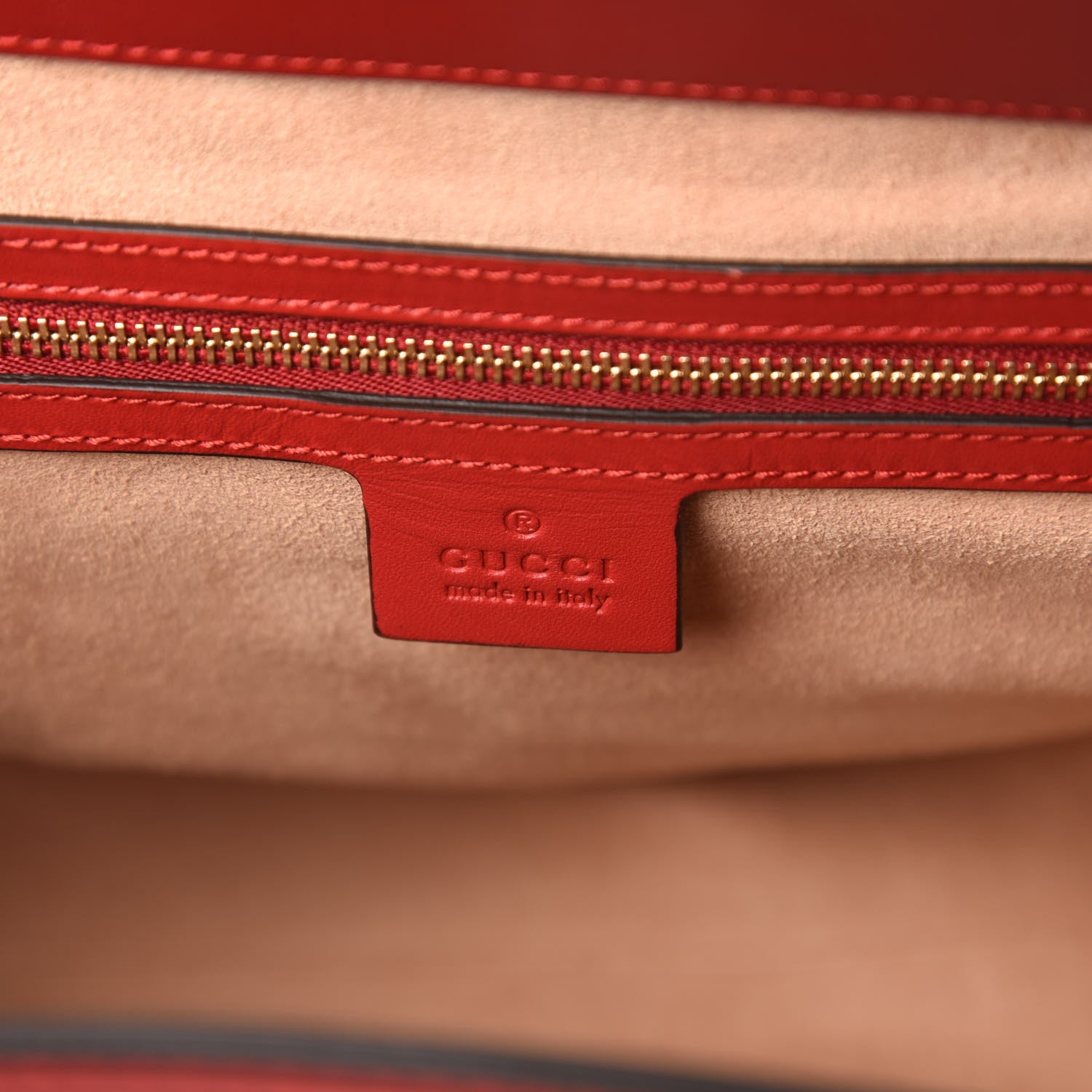 Gucci GG Supreme Monogram Medium Padlock Tote Hibiscus Red 8 of 10