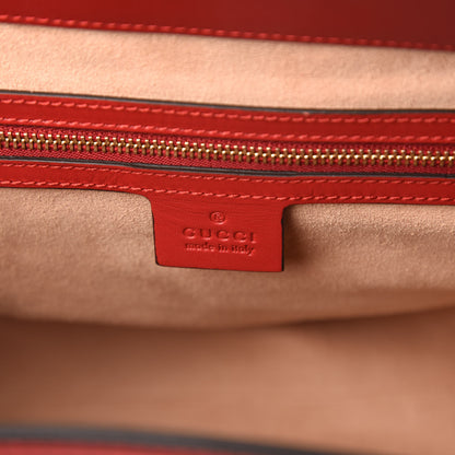Gucci GG Supreme Monogram Medium Padlock Tote Hibiscus Red 8 of 10