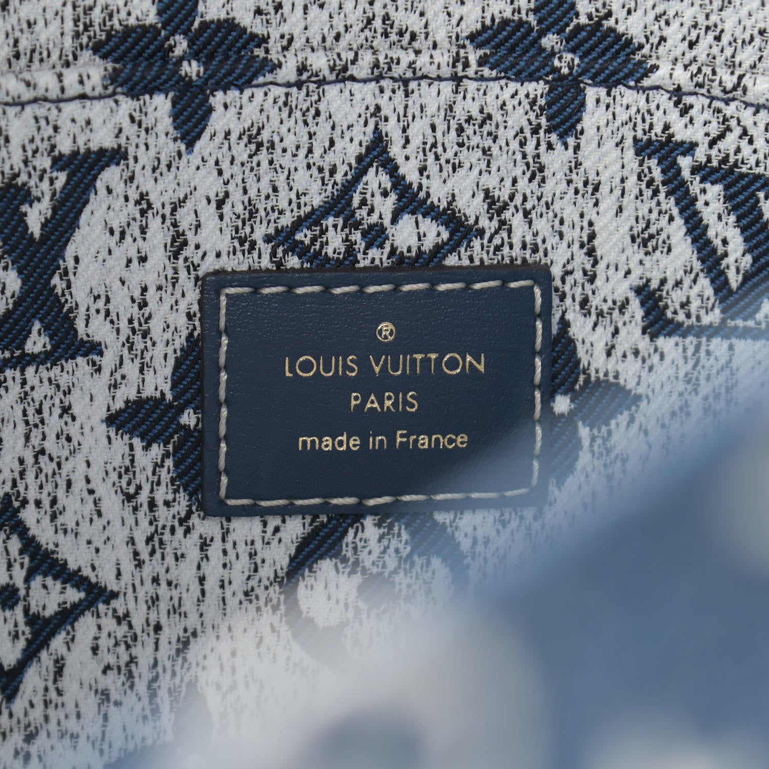 Louis Vuitton Monogram Jacquard Denim Onthego MM Bleu 6 of 10