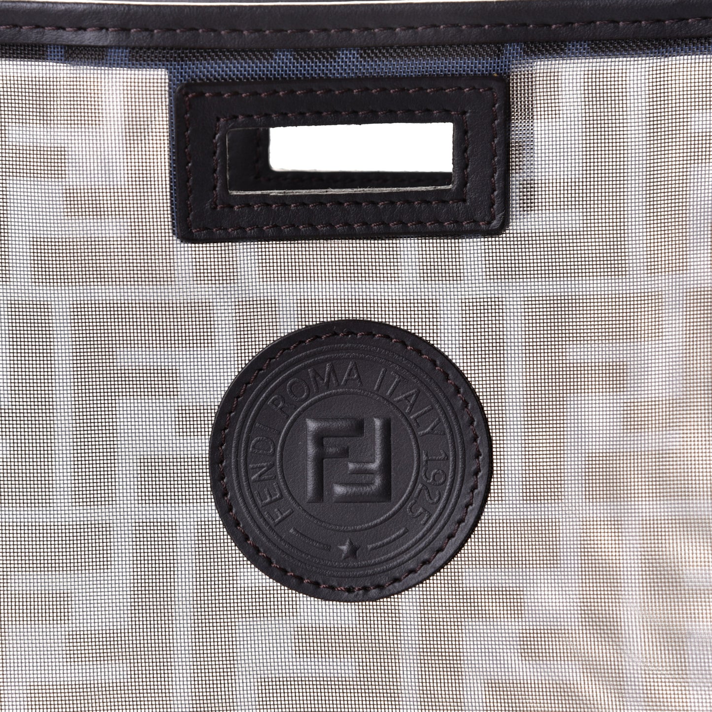 Mesh Vitello Century FF 1974 Medium Peekaboo Defender Cover Azzurro Black Ebano