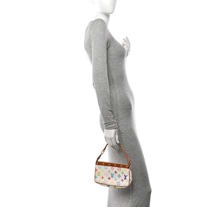 Louis Vuitton Monogram Multicolor Pochette Accessories White 2 of 10