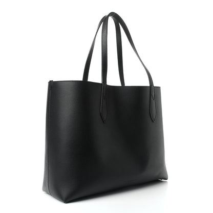 Burberry Grainy Calfskin Haymarket Check Medium Reversible Tote Black 3 of 16