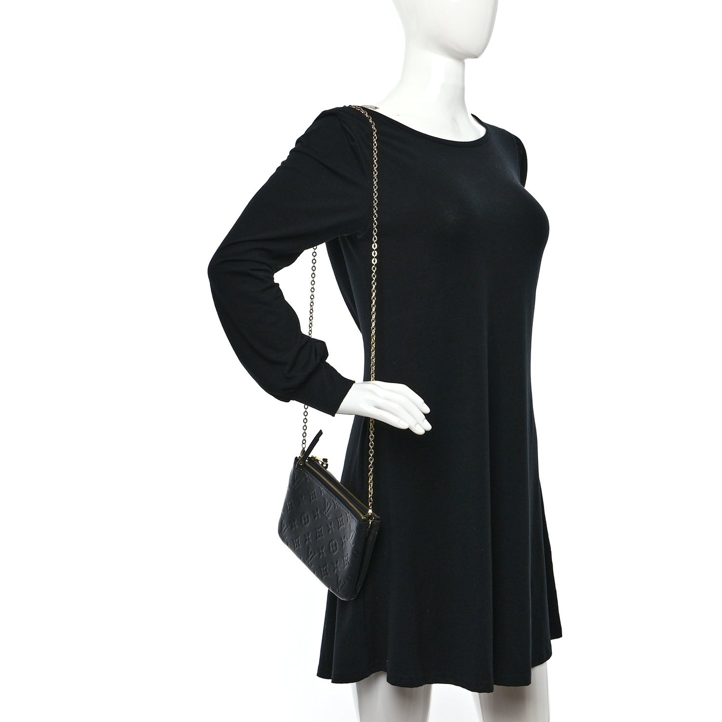 Empreinte Double Zip Pochette Black