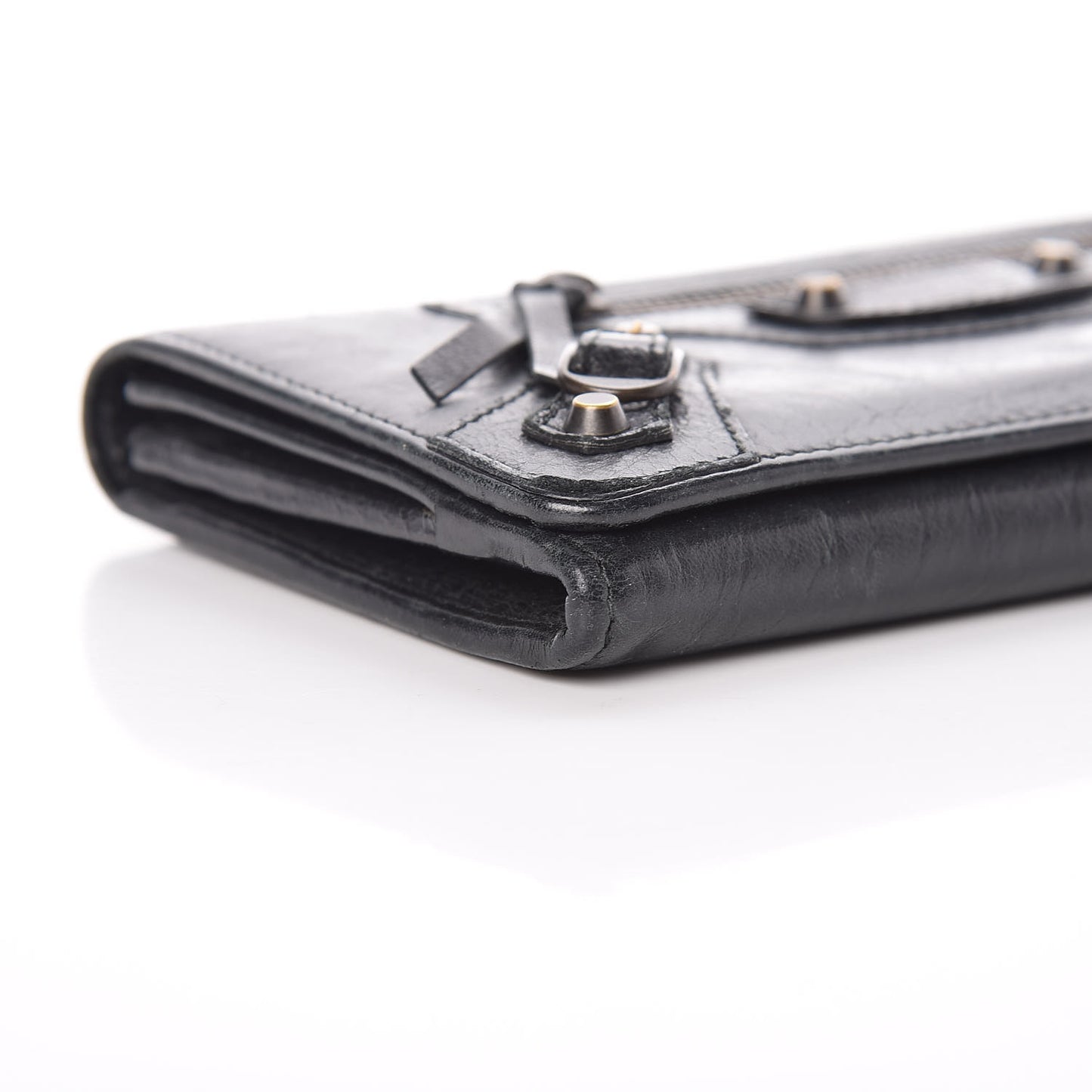 Agneau Classic Hardware Money Wallet Black
