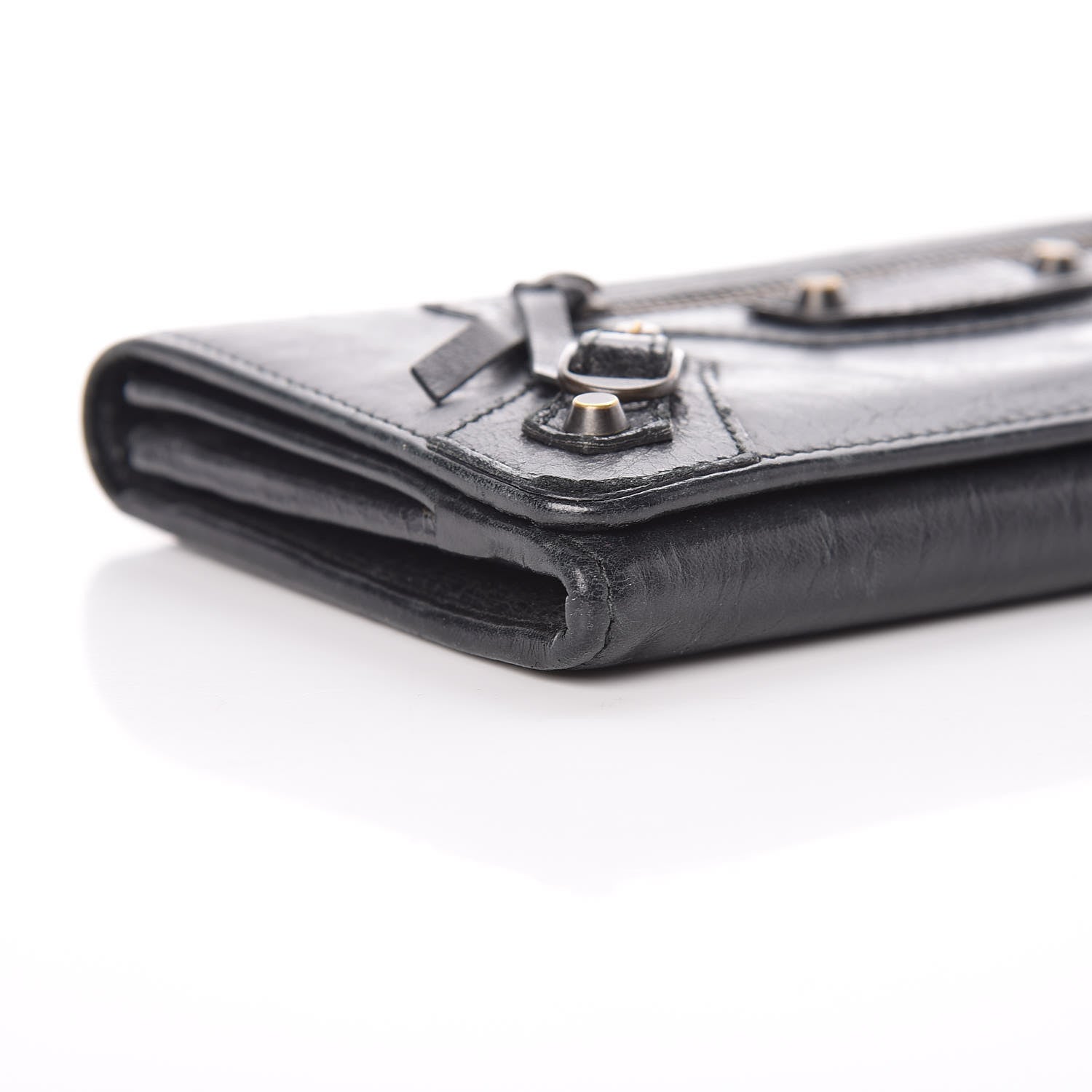 Balenciaga Agneau Classic Hardware Money Wallet Black 5 of 12