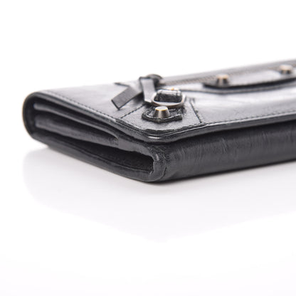 Balenciaga Agneau Classic Hardware Money Wallet Black 5 of 12