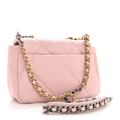 Chanel Lambskin Quilted Medium Chanel 19 Flap Light Pink 3 of 14