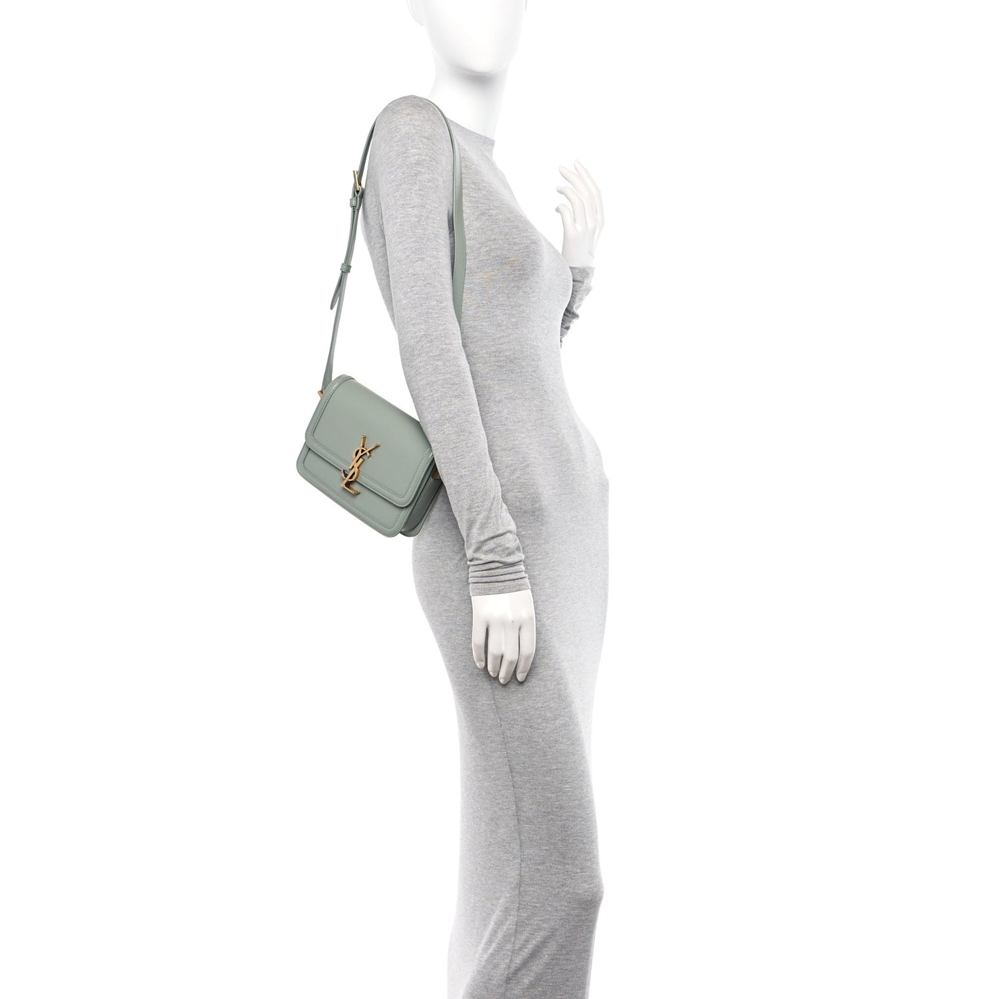Smooth Calfskin Small Solferino Satchel Acqua