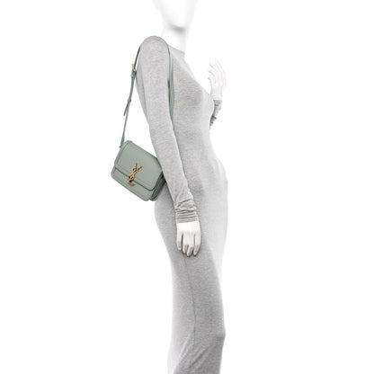 Saint Laurent Smooth Calfskin Small Solferino Satchel Acqua 2 of 11