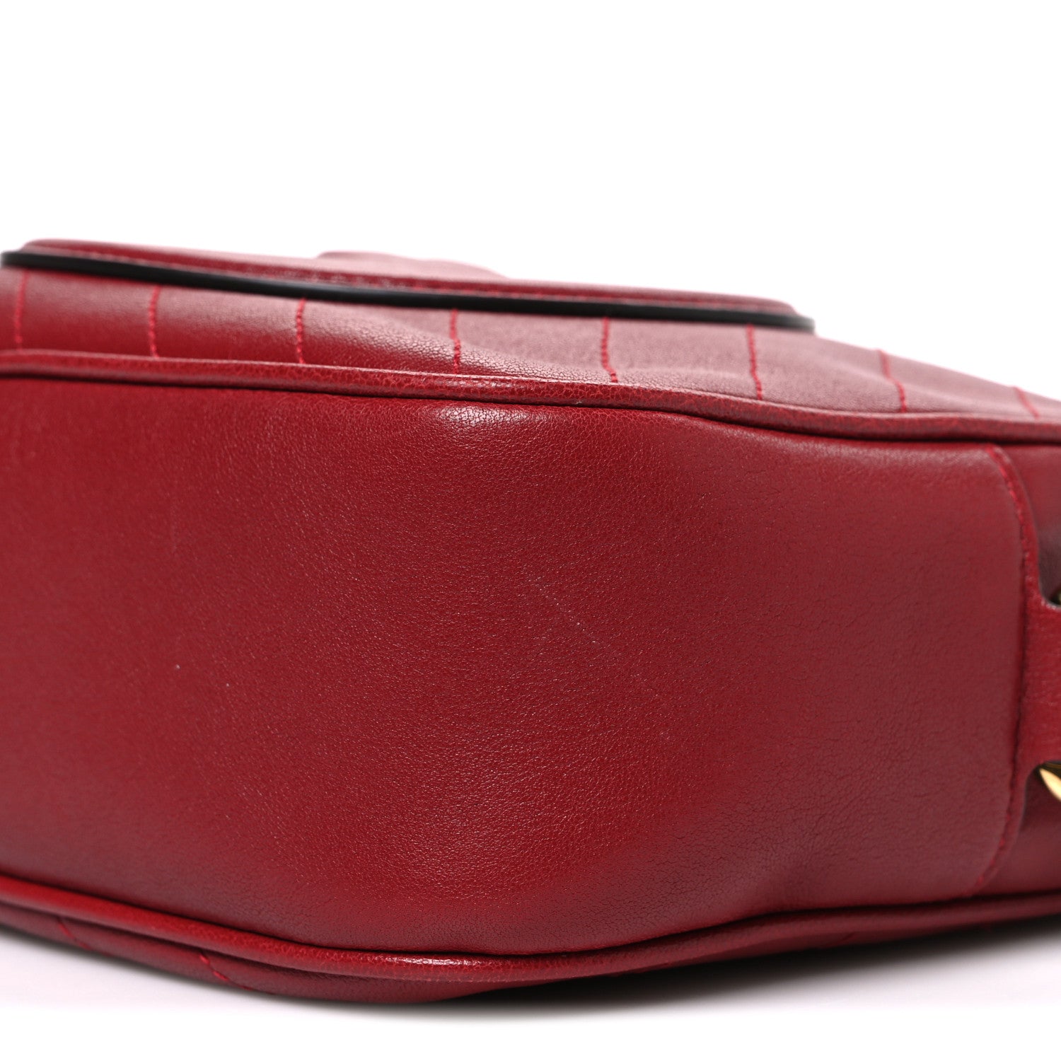 Gucci Sakai Be Green Calfskin Diagonal Stitched Small Blondie Shoulder Bag Rosso 10 of 10