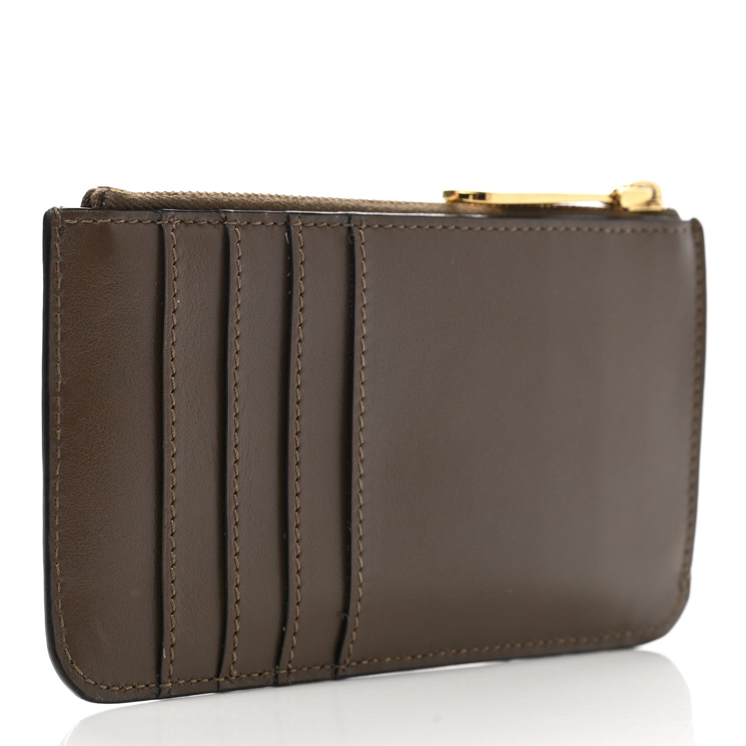 Fendi Vitello Soft F is Fendi Bi-Color FF 1974 Embossed Key Case Pouch Maya Black 4 of 8