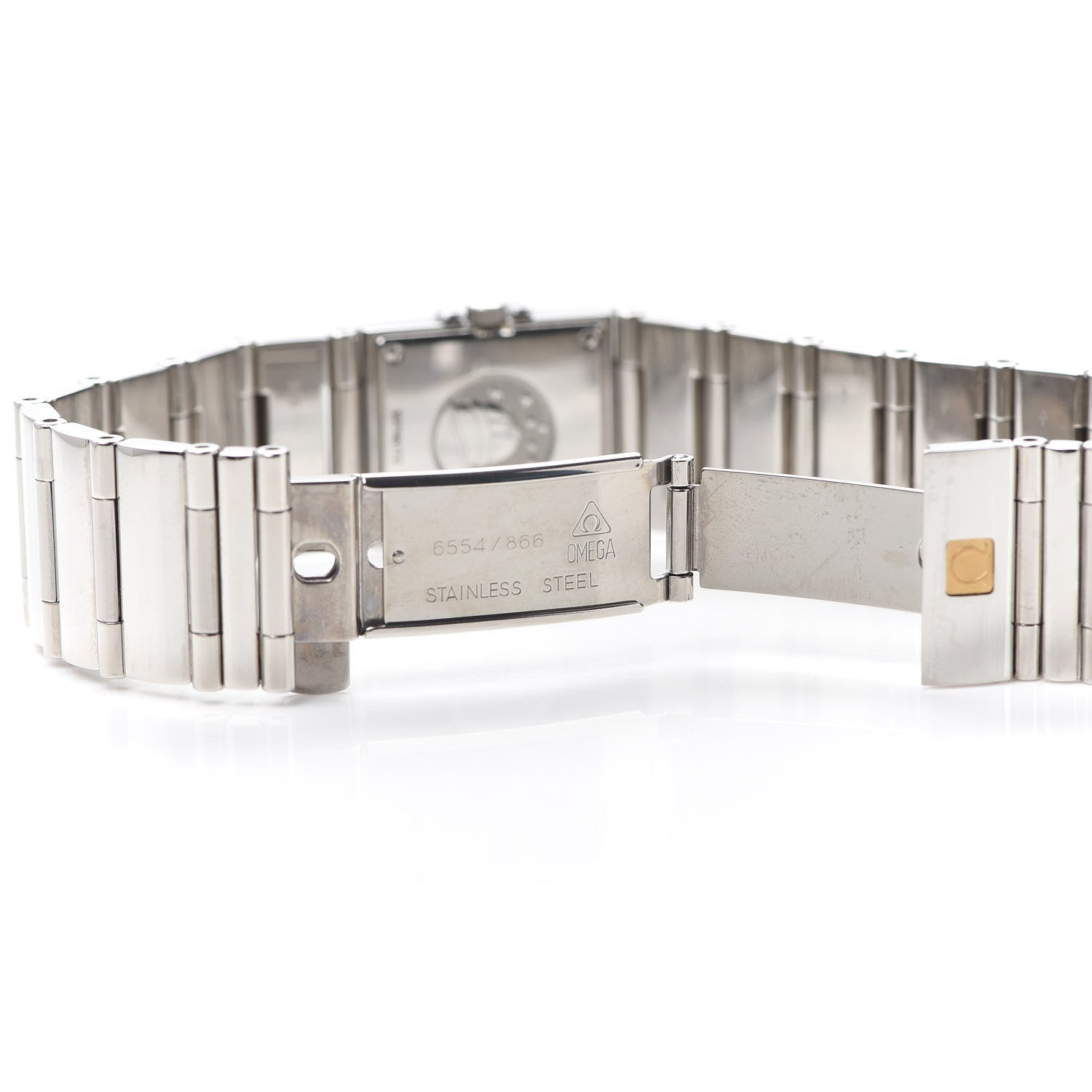 Omega Stainless Steel 19mm Constellation Quadra Quartz Watch Black 1521.41 4 of 6