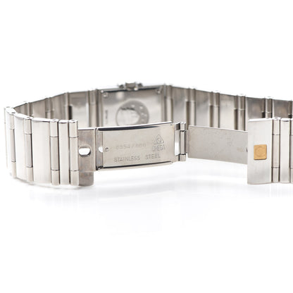 Omega Stainless Steel 19mm Constellation Quadra Quartz Watch Black 1521.41 4 of 6