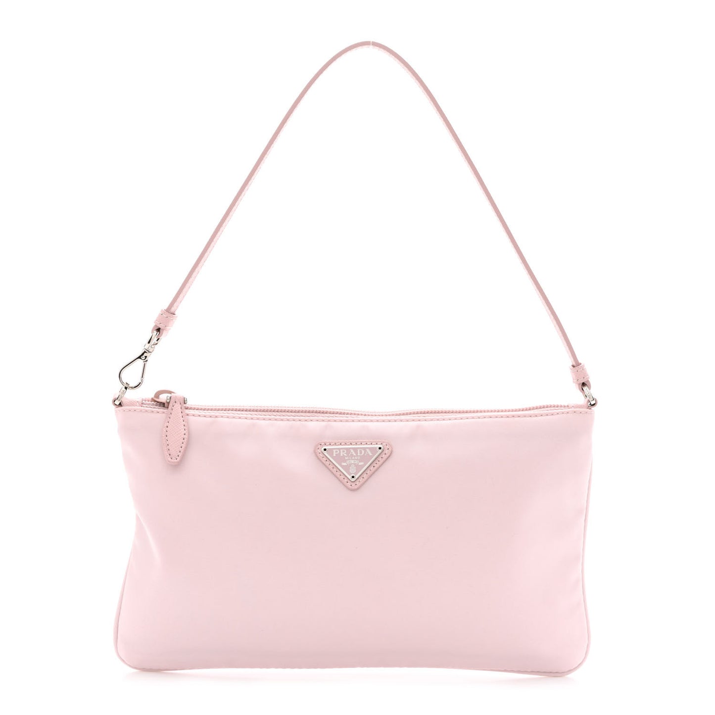 Re-Nylon Vela Saffiano Mini Pochette Bag Alabastro