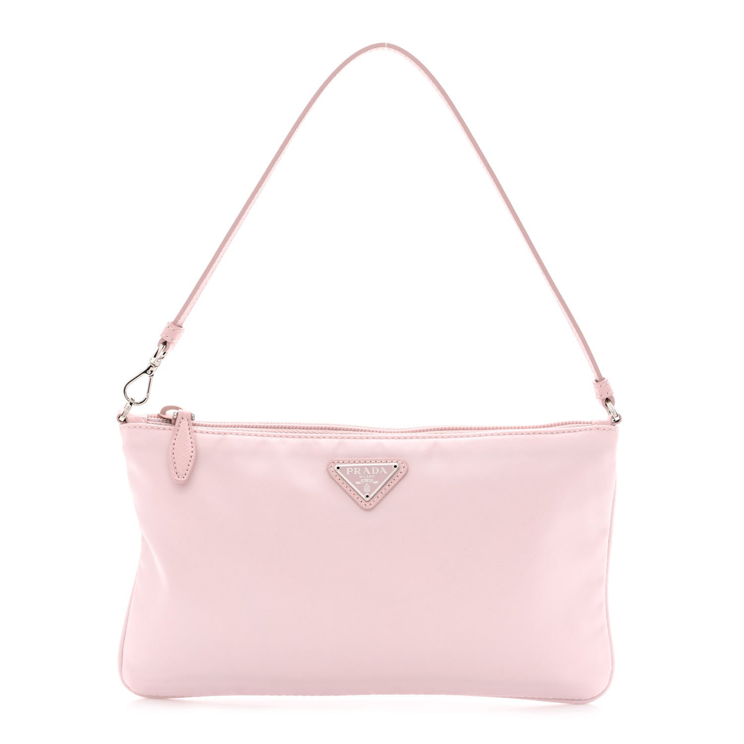 Prada Re-Nylon Vela Saffiano Mini Pochette Bag Alabastro 1 of 11