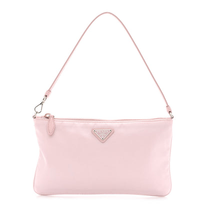 Prada Re-Nylon Vela Saffiano Mini Pochette Bag Alabastro 1 of 11