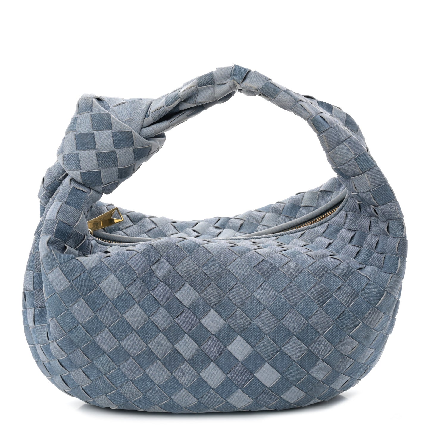 Nappa Denim Effect Intrecciato Teen Jodie Hobo Denim