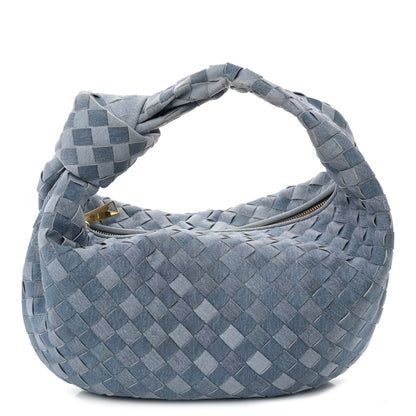 Bottega Veneta Nappa Denim Effect Intrecciato Teen Jodie Hobo Denim 1 of 9