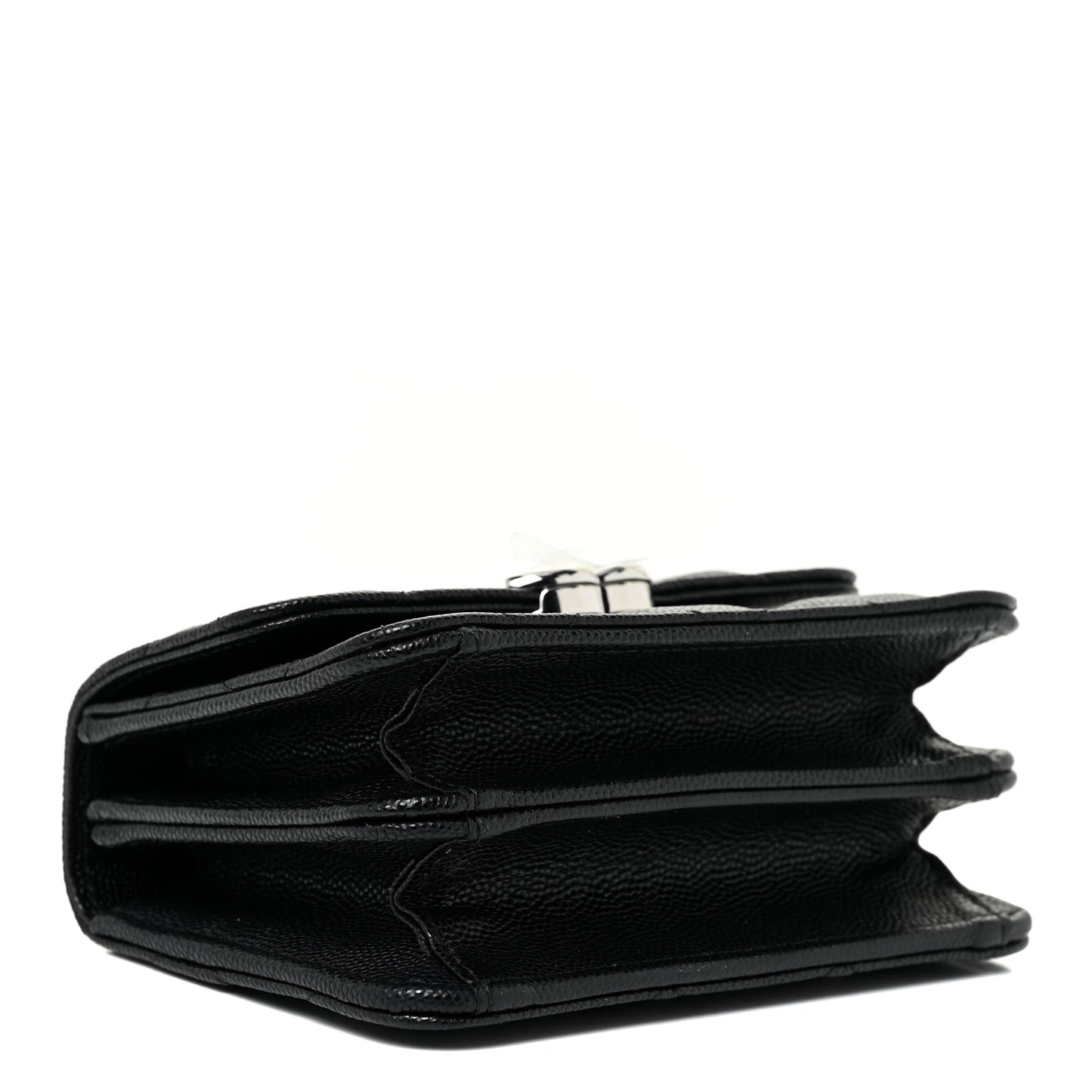 Caviar Quilted Pick Me Up Clutch With Chain Black