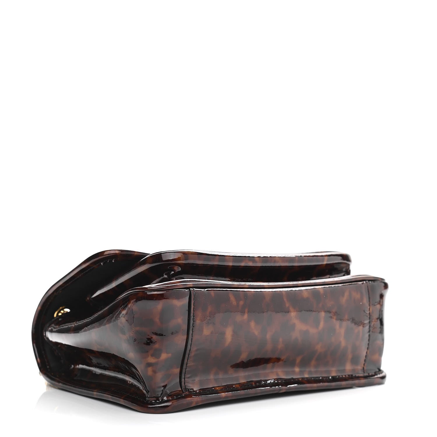 Saint Laurent Patent Monogram Baby Niki Chain Satchel Tortoiseshell 4 of 11