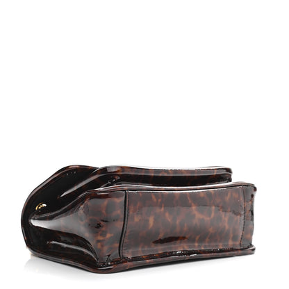 Saint Laurent Patent Monogram Baby Niki Chain Satchel Tortoiseshell 4 of 11