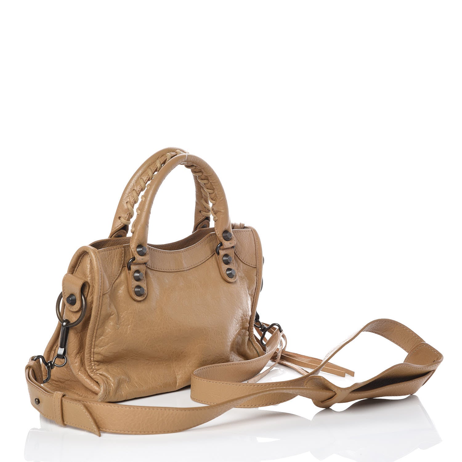 Balenciaga Agneau Classic Hardware Mini City Beige Nougatine 3 of 11