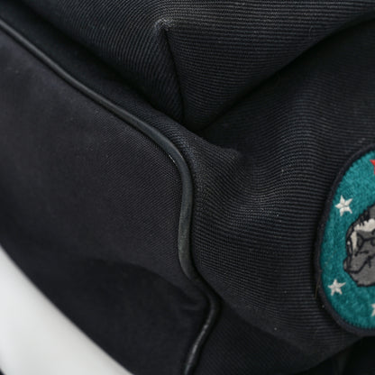 Saint Laurent Twill Patches City Backpack Black 9 of 11