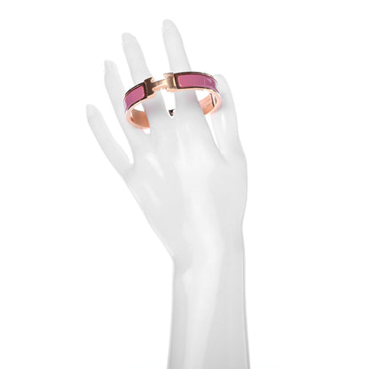 Hermes Enamel Narrow Clic Clac H Bracelet PM Rose Patch 2 of 4