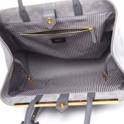 Fendi Vitello Elite Large 2Jours Tote Grigio Grigio Chiaro 5 of 15