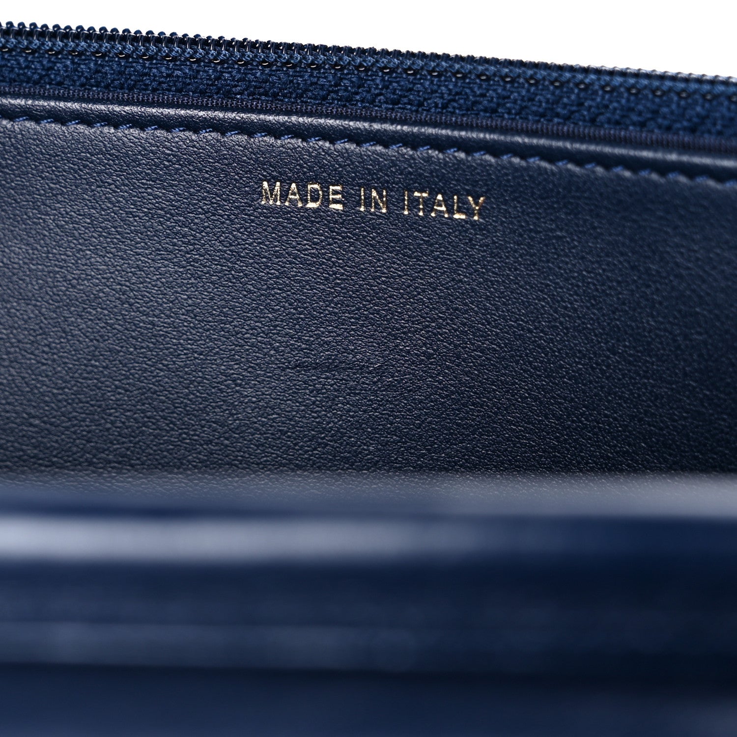 Chanel Aged Glazed Calfskin Stitched Golden Class CC Wallet on Chain WOC Blue 11 of 15