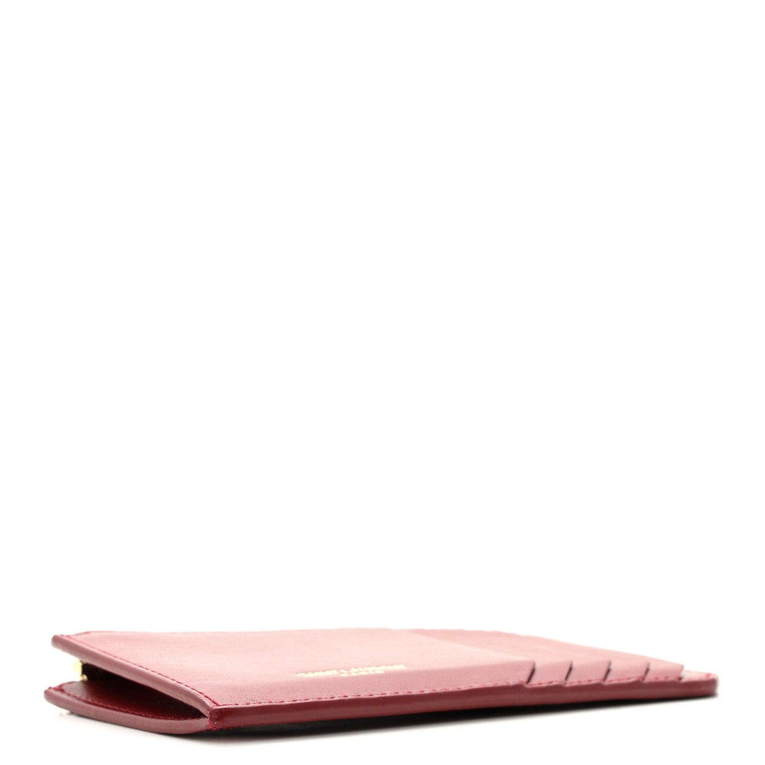Saint Laurent Calfskin 5 Fragments Zip Pouch Card Holder Opyum Red 4 of 11