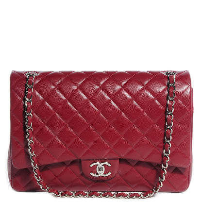 Chanel Caviar Quilted Maxi Double Flap Red 1 of 9