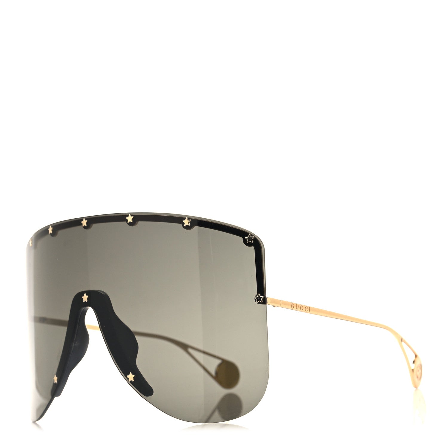 Gucci Star Studded Shield Sunglasses GG1244S Black 1 of 7