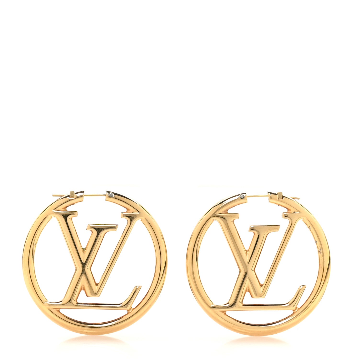 Louis Vuitton Metal Louise Hoop Earrings Gold 1 of 4