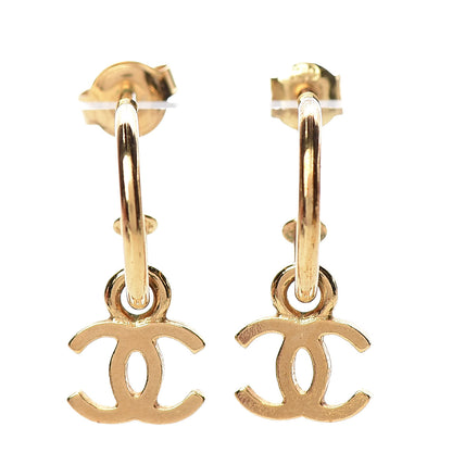 Chanel Metal Drop CC Earrings Gold 1 of 4